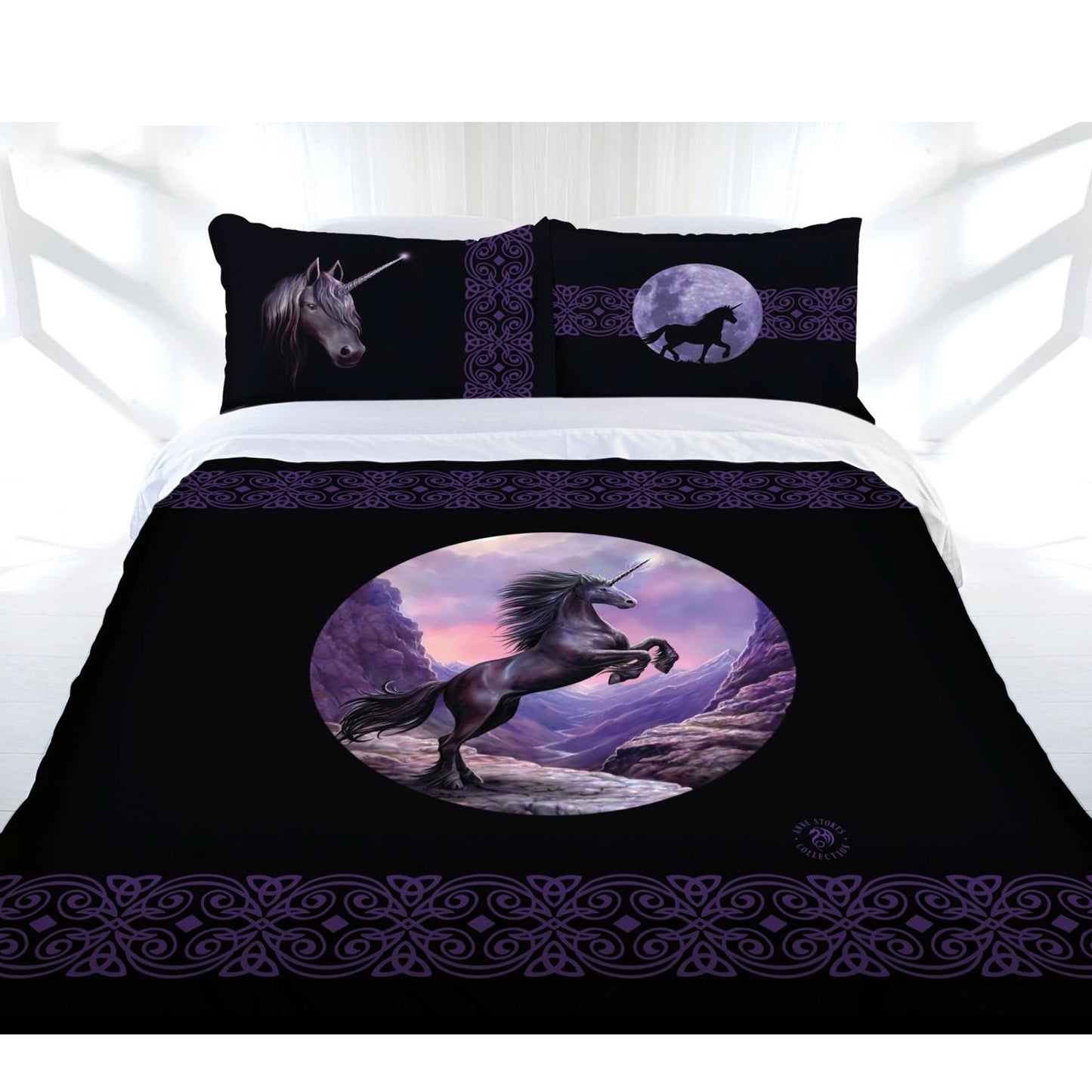 anne-stokes-black-unicorn-quilt-cover-set-single at www.mallsonline.com.au