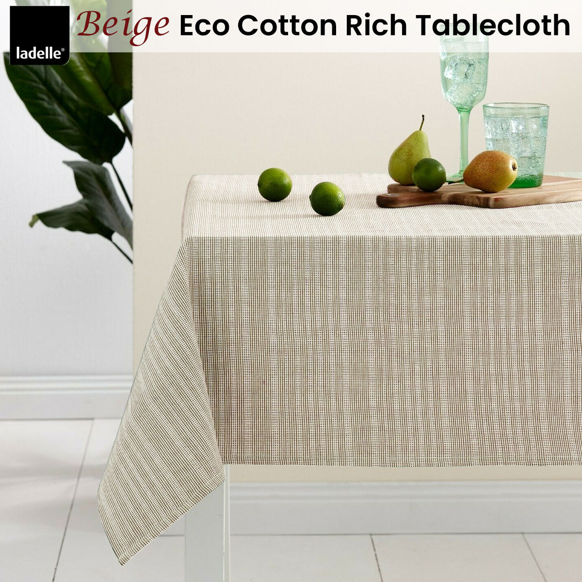 ladelle-beige-eco-cotton-rich-tablecloth-150-x-300-cm www.mallsonline.com.au