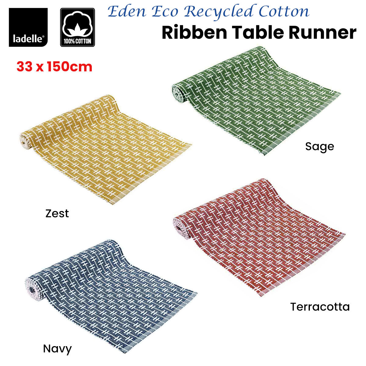 ladelle-eden-ribbed-eco-recycled-cotton-table-runner-33-x-150-cm-sage www.mallsonline.com.au