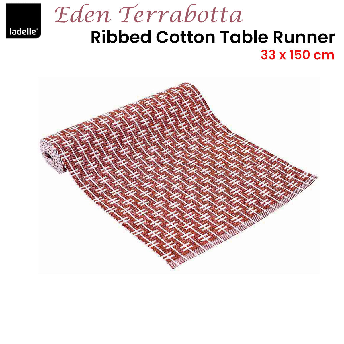 ladelle-eden-terracotta-ribbed-100-cotton-table-runner www.mallsonline.com.au