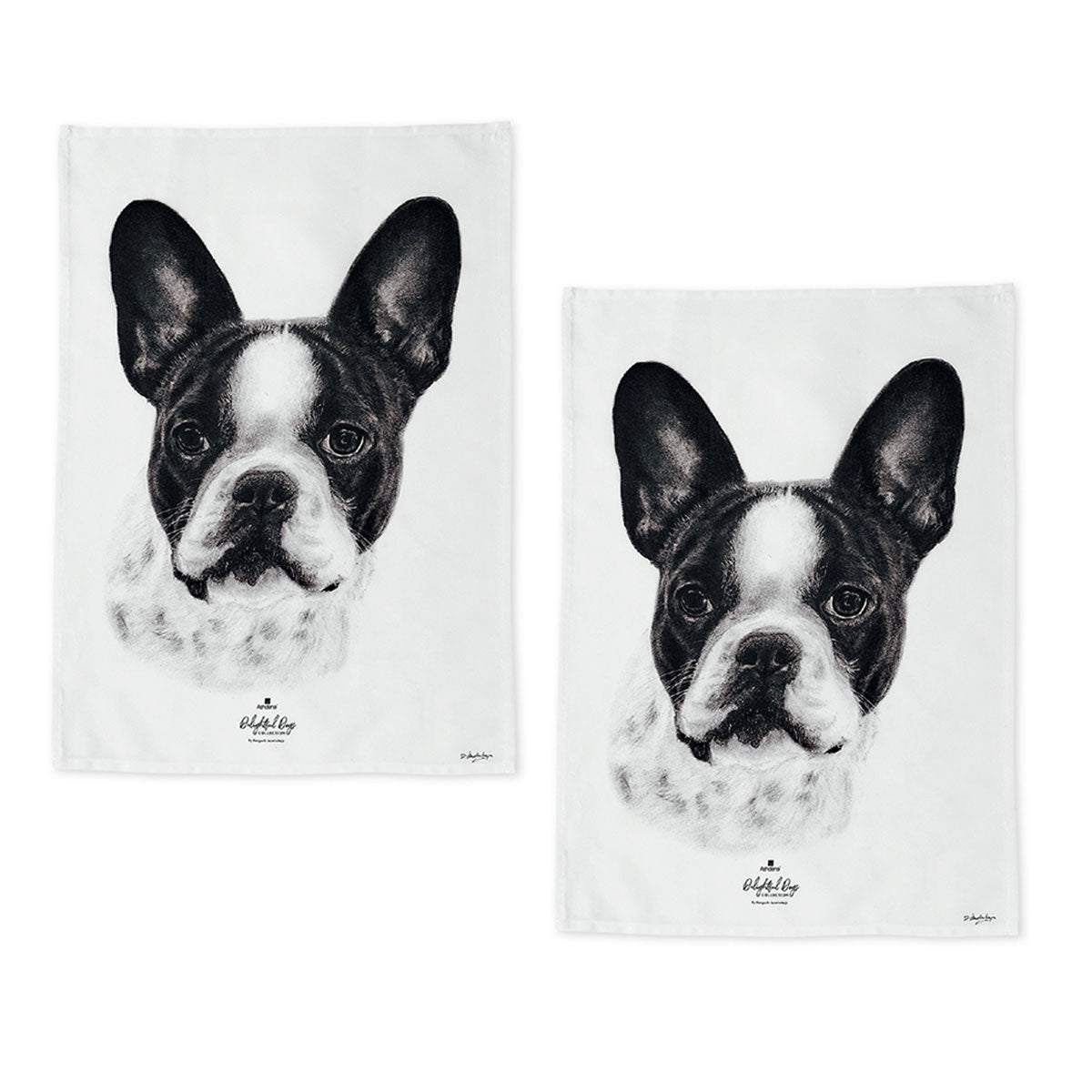 set-of-2-delightful-dogs-cotton-kitchen-tea-towels-50-x-70-cm-french-bulldog www.mallsonline.com.au