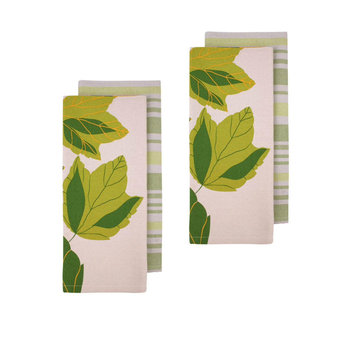 ladelle-harvest-time-set-of-4-cotton-kitchen-towels-green www.mallsonline.com.au
