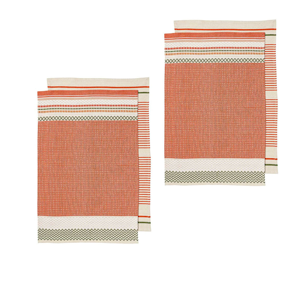 ladelle-intrinsic-set-of-4-cotton-kitchen-towels-bold-rust www.mallsonline.com.au