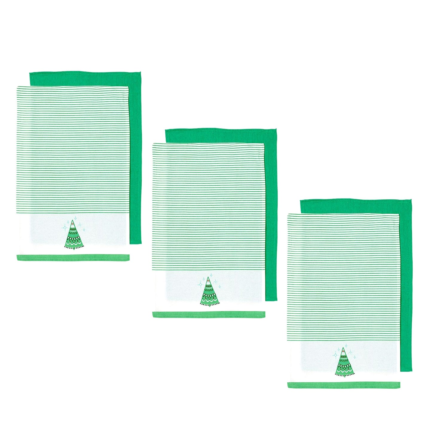 ladelle-set-of-6-christmas-xmas-festival-joyful-icons-cotton-tea-towels-christmas-tree www.mallsonline.com.au