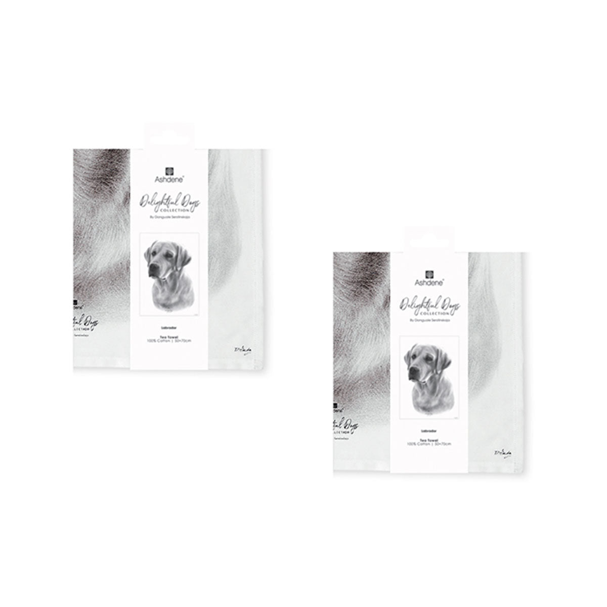 set-of-2-delightful-dogs-cotton-kitchen-tea-towels-50-x-70-cm-labrador www.mallsonline.com.au
