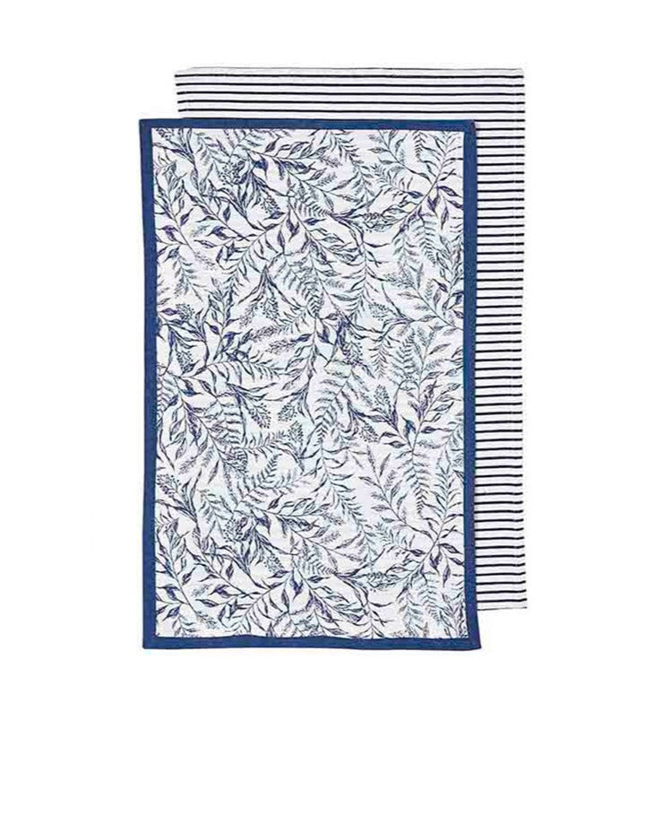 ladelle-repose-floral-set-of-4-cotton-kitchen-towels-navy www.mallsonline.com.au