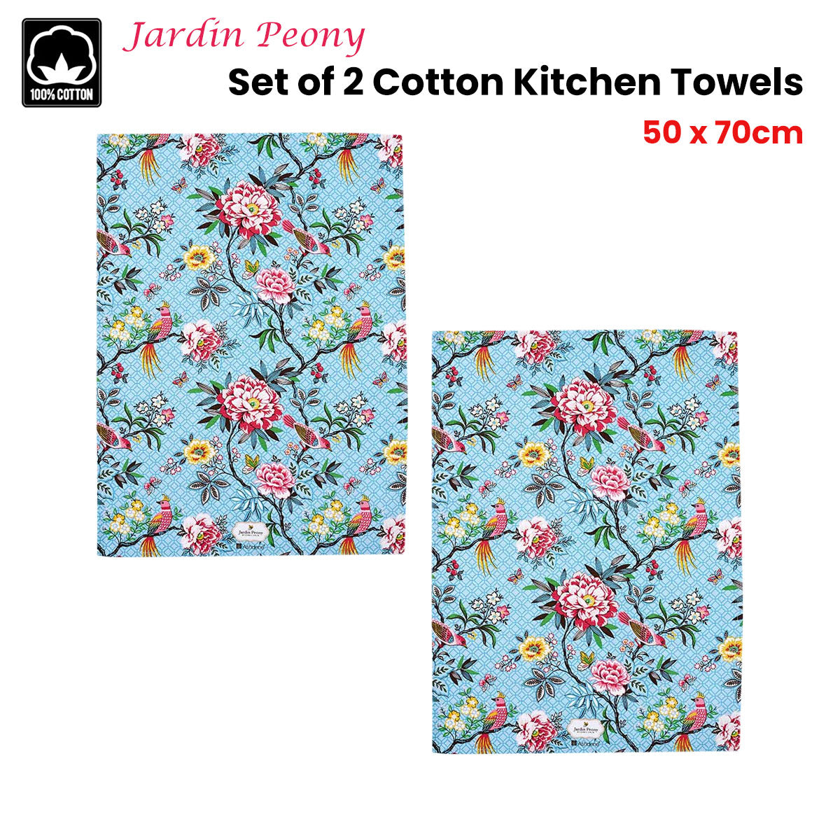 set-of-2-jardin-peony-cotton-kitchen-tea-towels-50-x-70-cm www.mallsonline.com.au