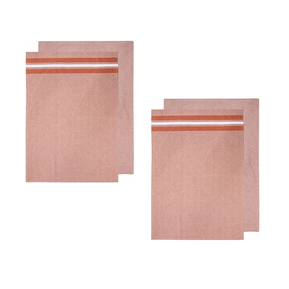 ladelle-culinary-terracotta-cotton-set-of-4-jumbo-kitchen-towels-60-x-80-cm www.mallsonline.com.au