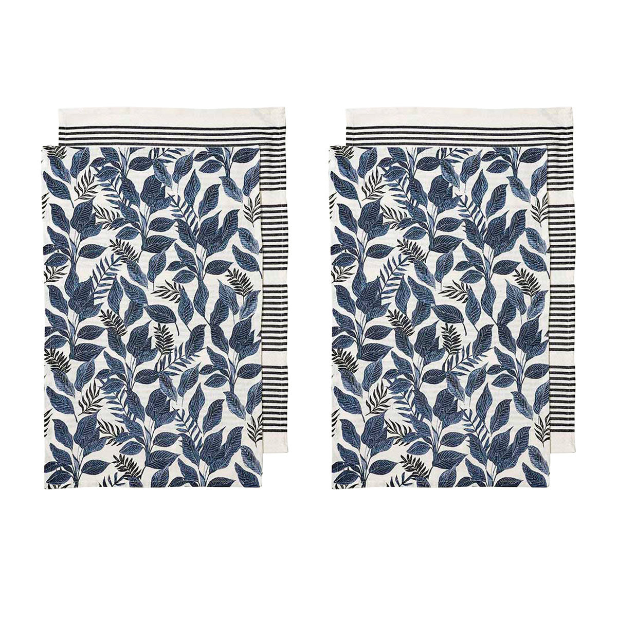 ladelle-tierra-set-of-4-cotton-kitchen-towels-navy www.mallsonline.com.au