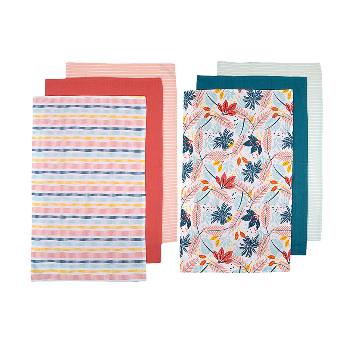 ladelle-set-of-6-zest-bright-cotton-kitchen-tea-towels-50-x-70-cm-mix www.mallsonline.com.au