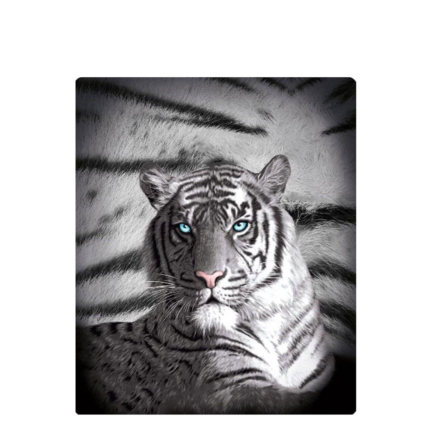 just-home-blue-eyes-stripes-tiger-polar-fleece-throw-rug at www.mallsonline.com.au