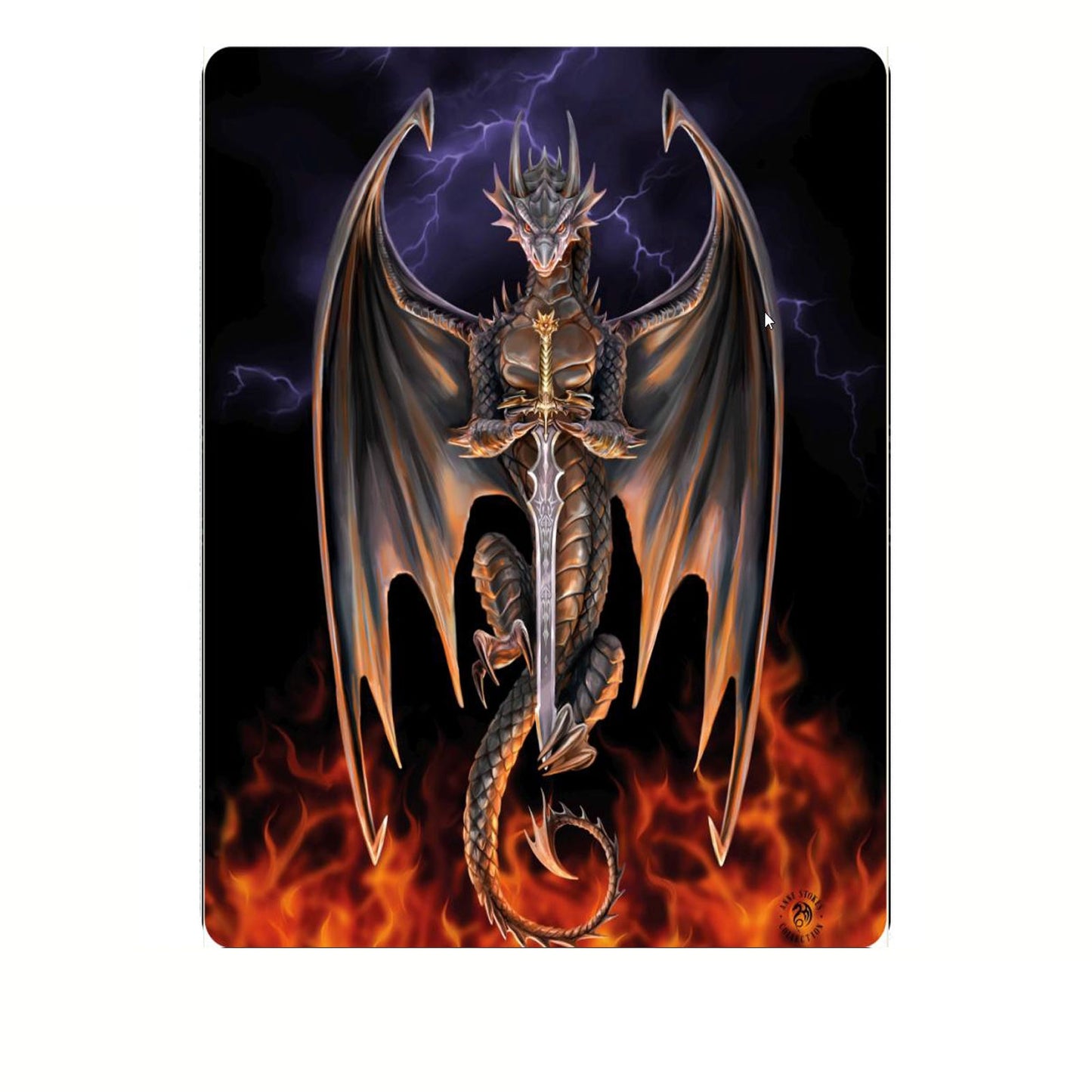 anne-stoke-dragon-warrior-polar-fleece-throw at www.mallsonline.com.au