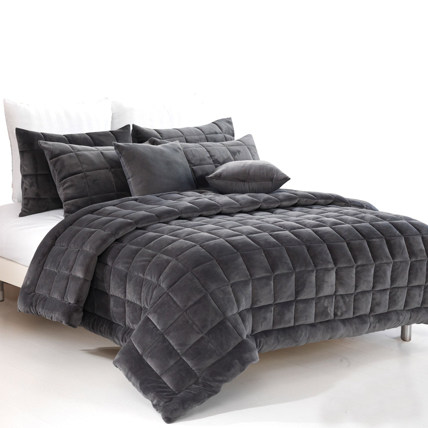 alastairs-augusta-faux-mink-quilt-comforter-set-charcoal-king at www.mallsonline.com.au