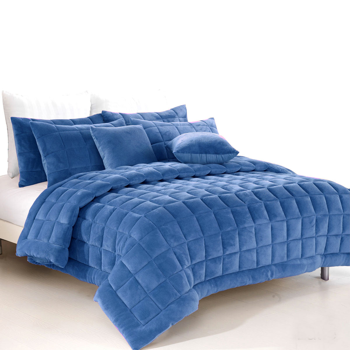 alastairs-augusta-faux-mink-quilt-comforter-set-denim-super-king at www.mallsonline.com.au