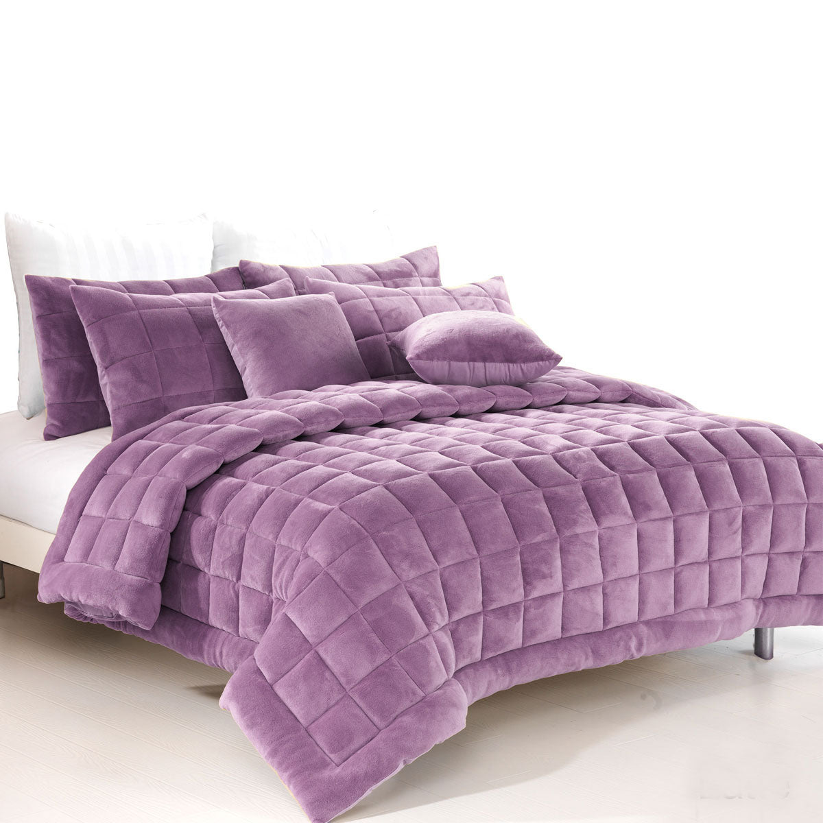 alastairs-augusta-faux-mink-quilt-comforter-set-lilac-king at www.mallsonline.com.au