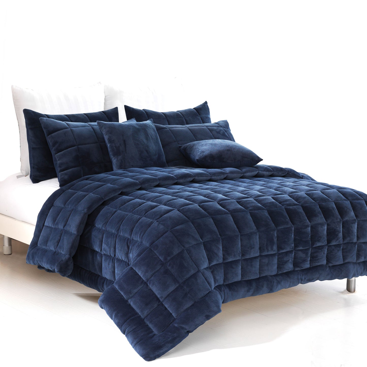 alastairs-augusta-faux-mink-quilt-comforter-set-navy-king at www.mallsonline.com.au