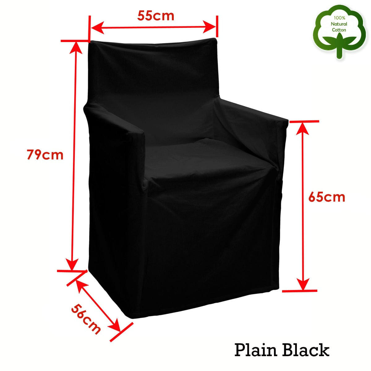 rans-alfresco-100-cotton-director-chair-cover-plain-black www.mallsonline.com.au