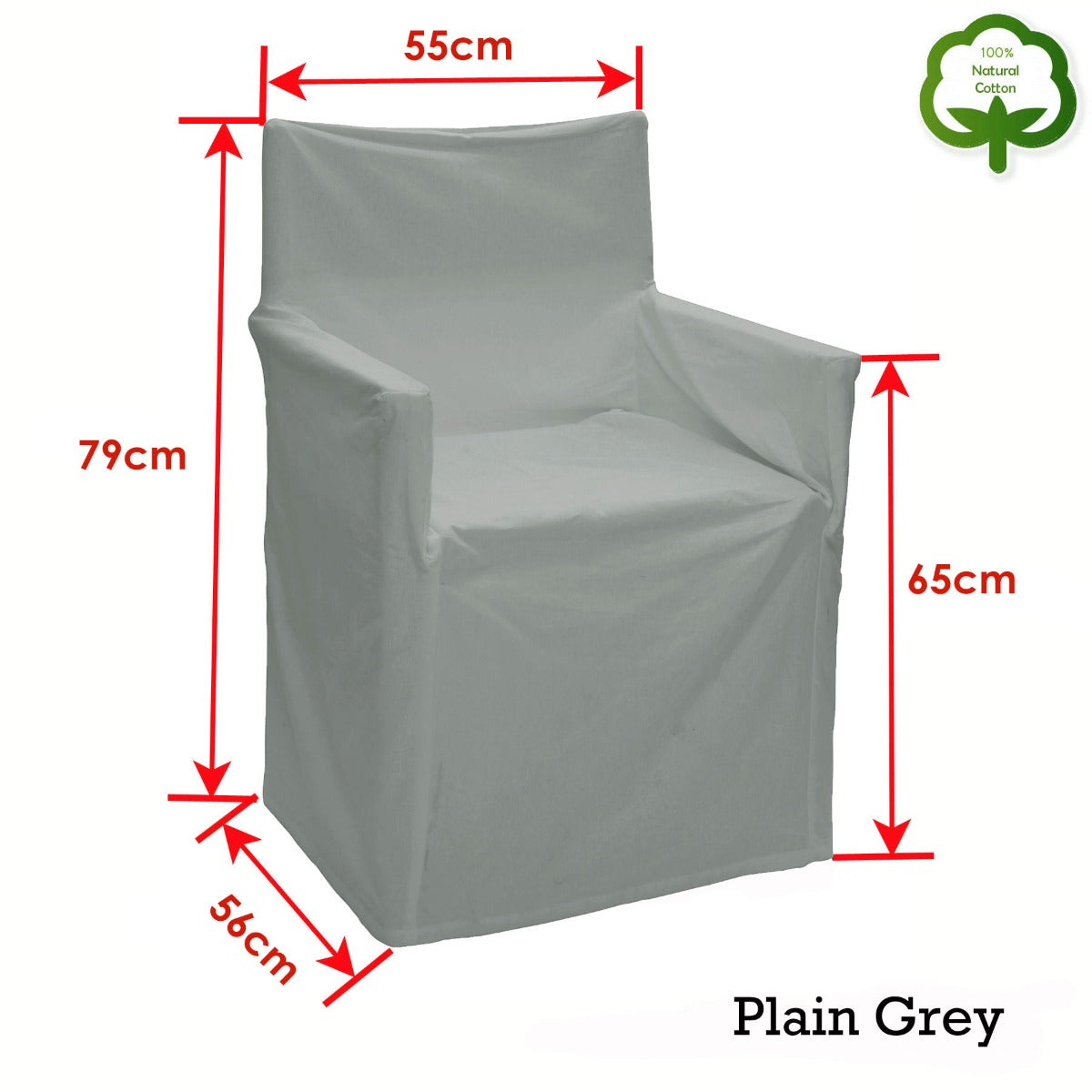 rans-alfresco-100-cotton-director-chair-cover-plain-grey www.mallsonline.com.au