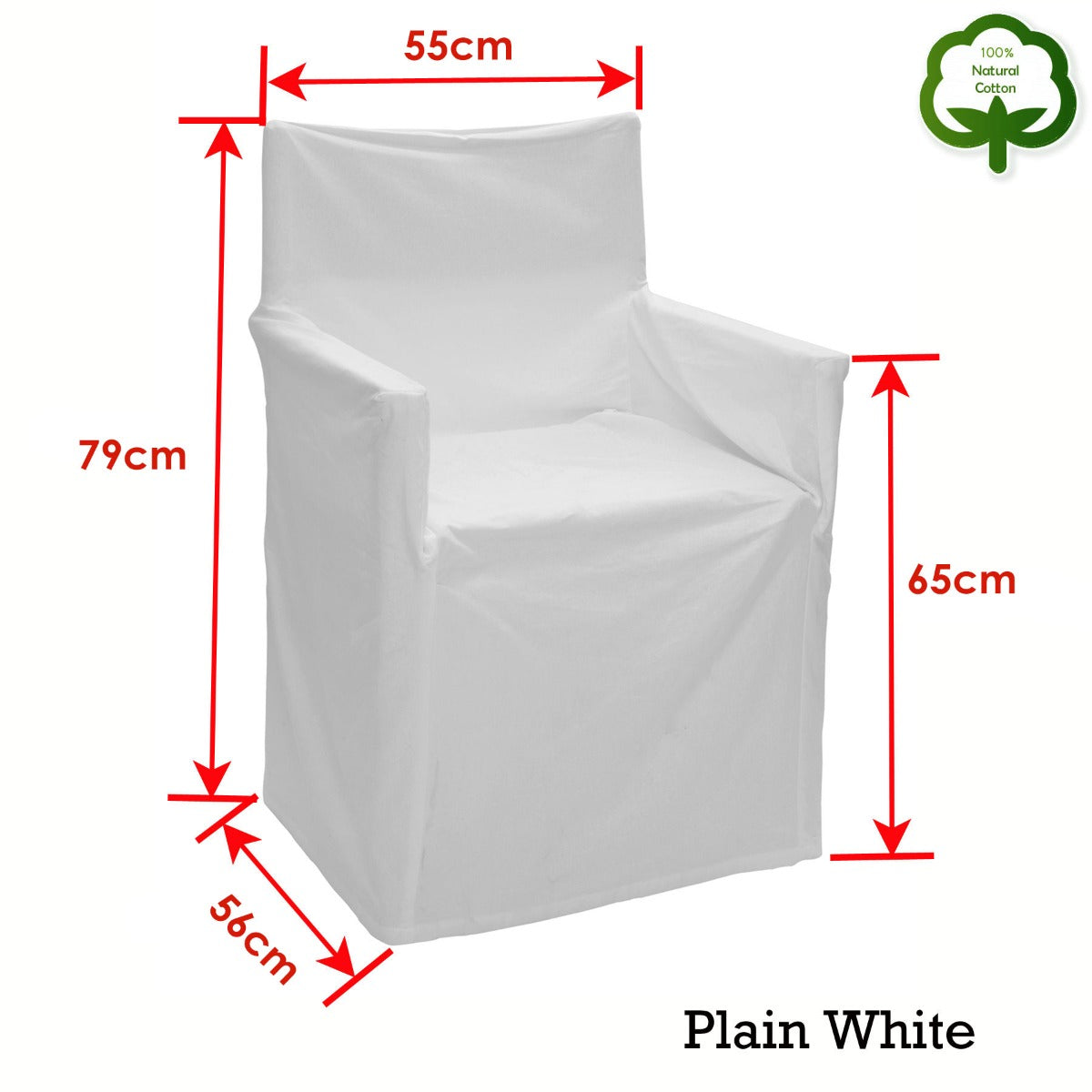 rans-alfresco-100-cotton-director-chair-cover-plain-white www.mallsonline.com.au