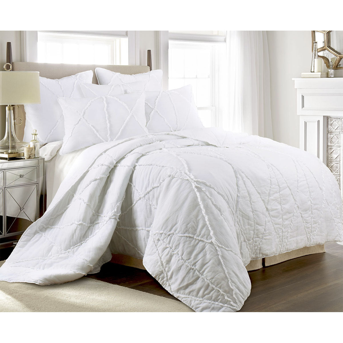 jenny-mclean-bobby-ruffle-white-3-piece-coverlet-set-queen at www.mallsonline.com.au