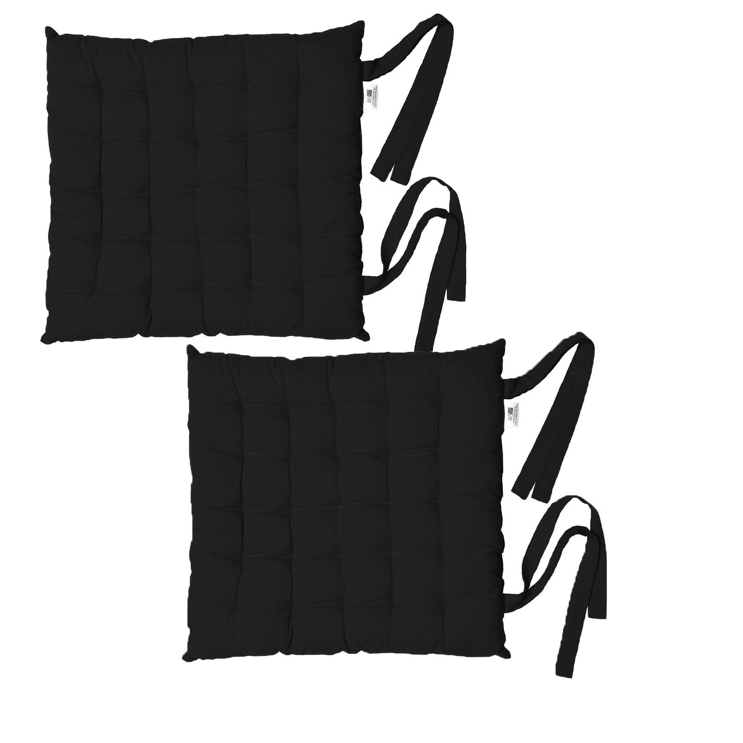 rans-set-of-2-alfresco-cotton-chair-pads-40x40-cm-plain-black www.mallsonline.com.au