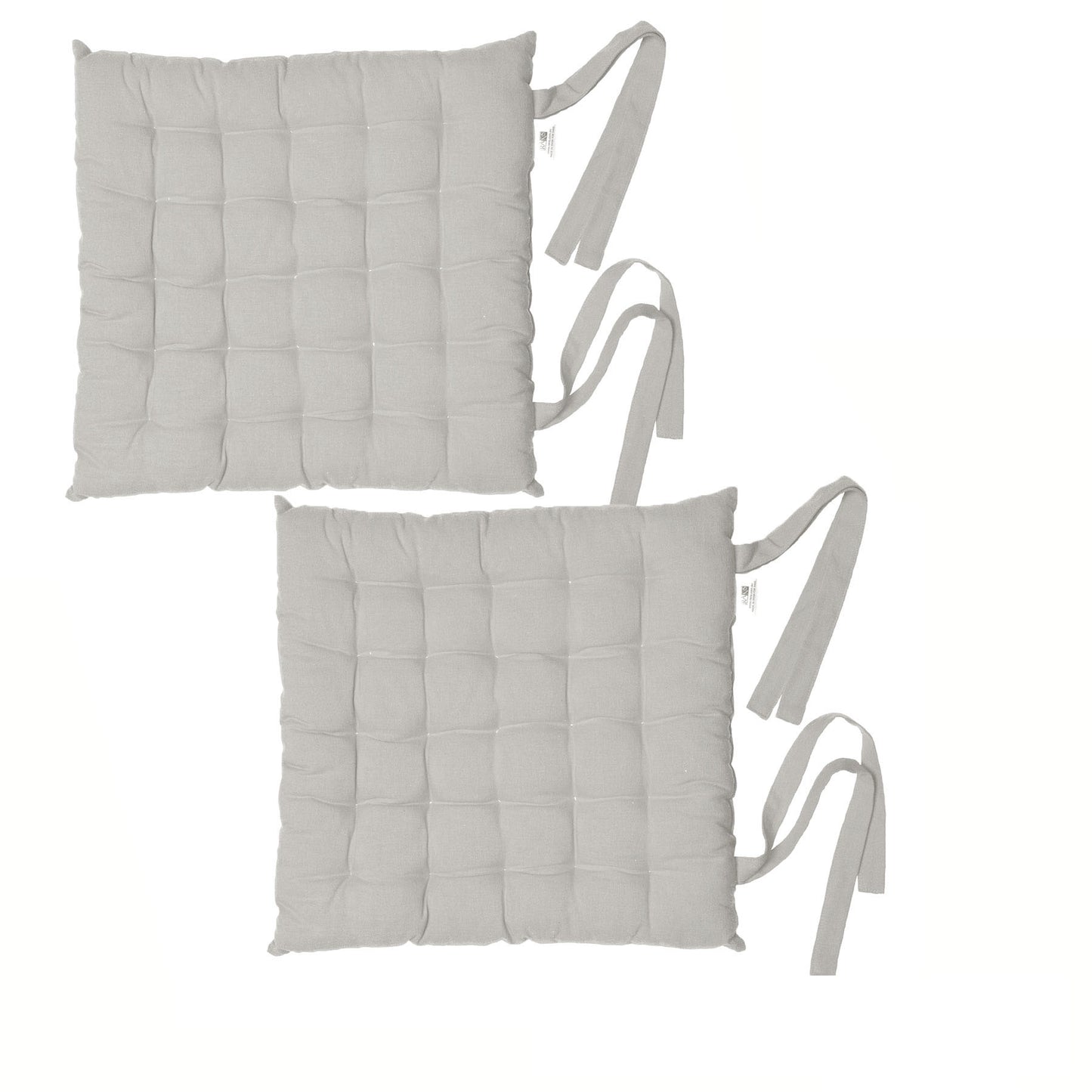 rans-set-of-2-alfresco-cotton-chair-pads-40x40-cm-plain-silver www.mallsonline.com.au