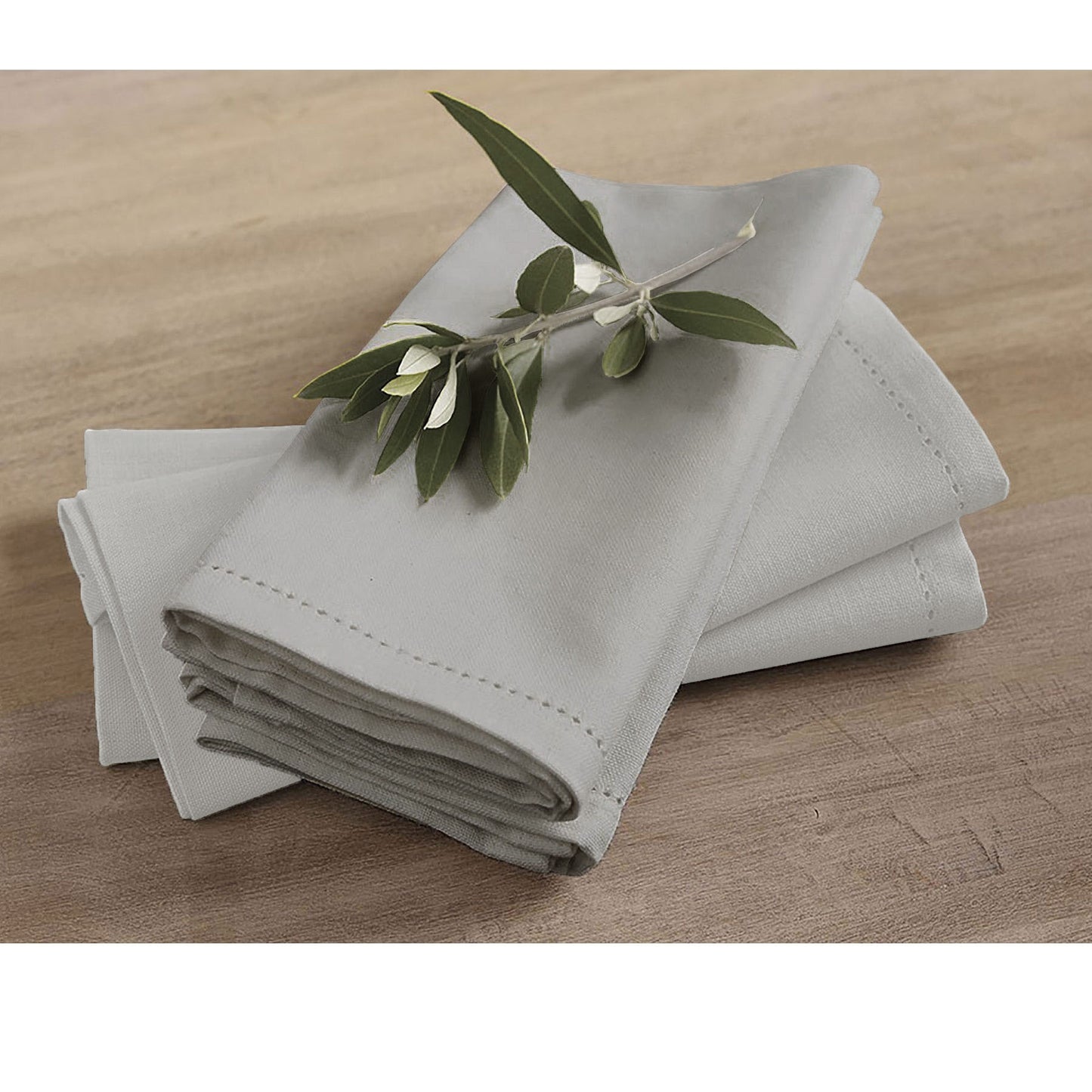 rans-set-of-4-cotton-hemstitch-napkins-grey www.mallsonline.com.au