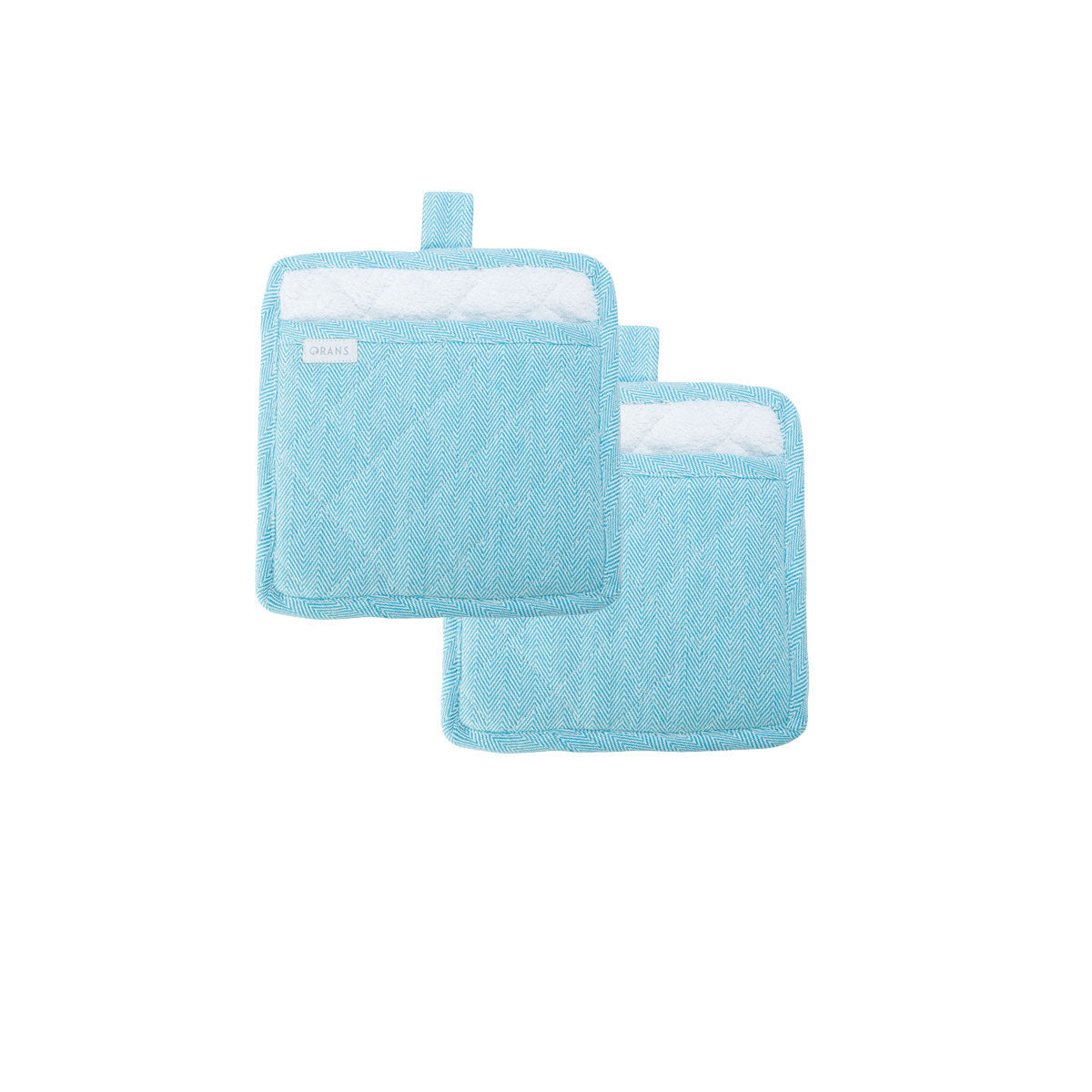 rans-herringbone-blue-cotton-set-of-2-pot-holders www.mallsonline.com.au