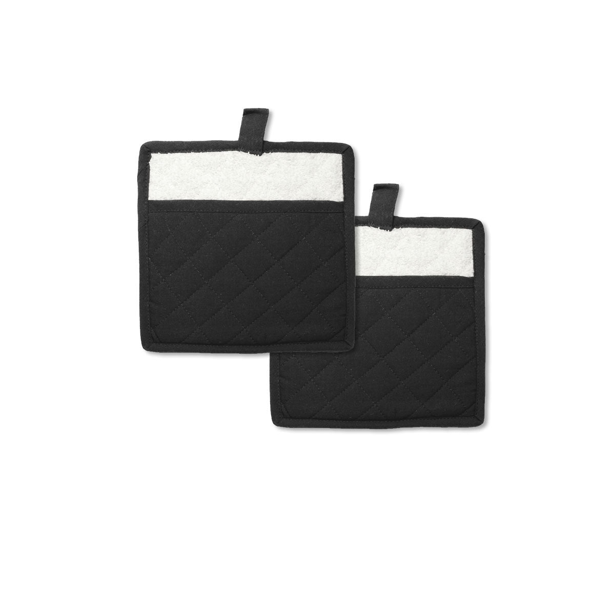rans-manhattan-black-cotton-set-of-2-pot-holders www.mallsonline.com.au