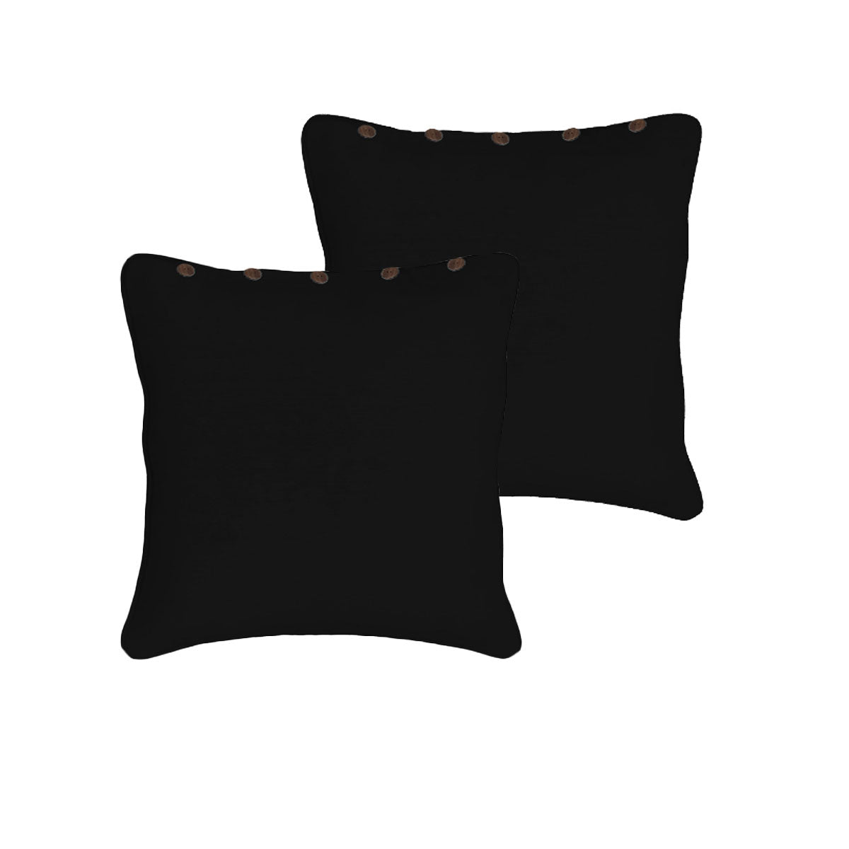rans-pair-of-london-cotton-european-pillowcases-with-buttons-black at www.mallsonline.com.au