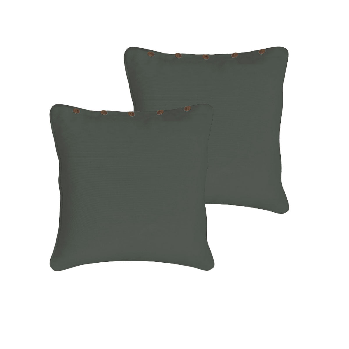 rans-pair-of-london-cotton-european-pillowcases-with-buttons-charcoal at www.mallsonline.com.au