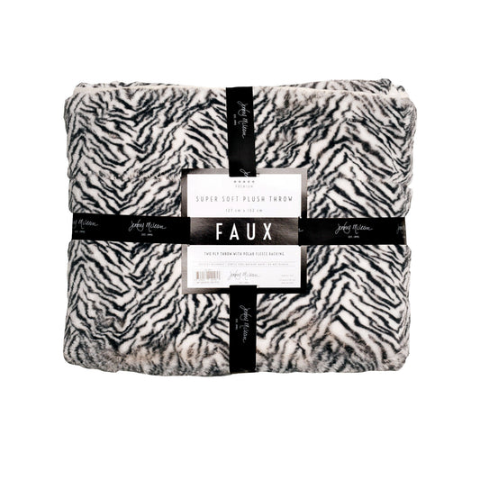 jenny-mclean-500gsm-cosy-faux-throw-127x152cm-zebra at www.mallsonline.com.au