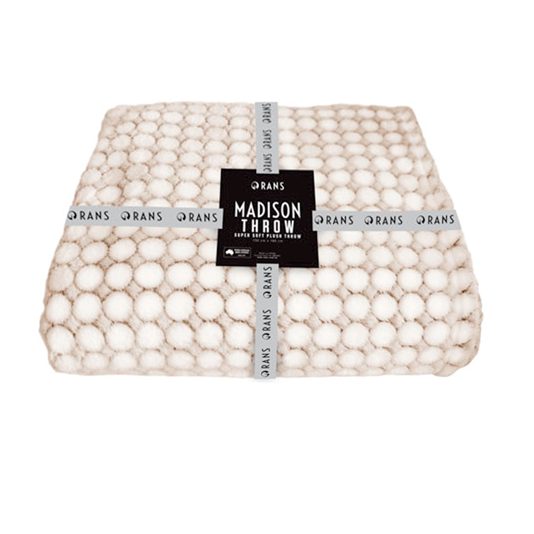 rans-madison-plush-throw-linen at www.mallsonline.com.au