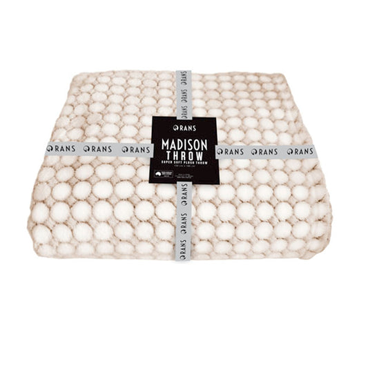 rans-madison-plush-throw-linen at www.mallsonline.com.au