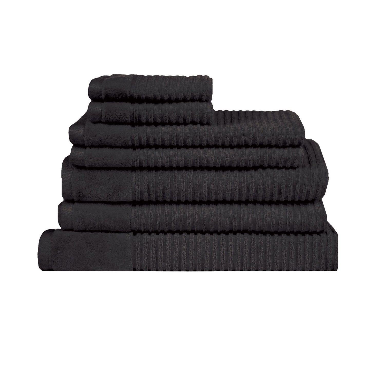 royal-excellency-7-piece-cotton-bath-towel-set-black at www.mallsonline.com.au