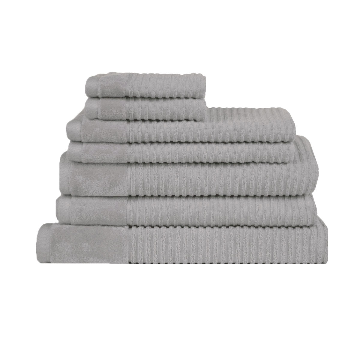 royal-excellency-7-piece-cotton-bath-towel-set-silver at www.mallsonline.com.au