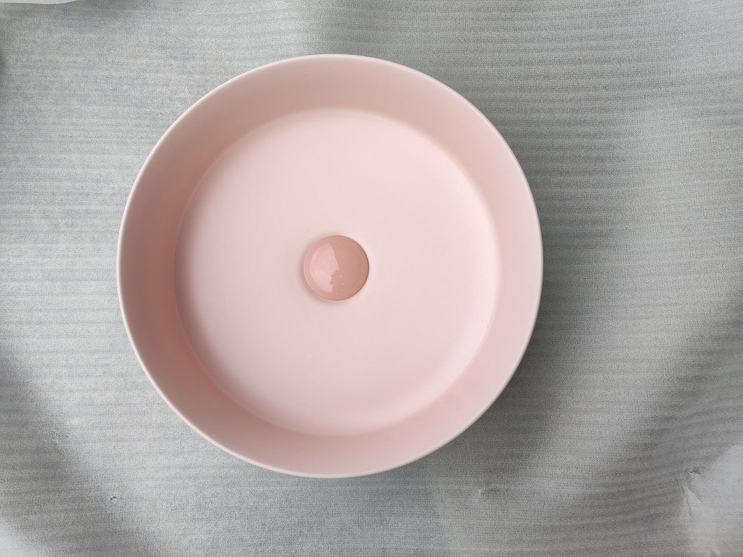 2020-matte-pink-round-360-mm-dia-top-counter-basin-porcelain-sink www.mallsonline.com.au
