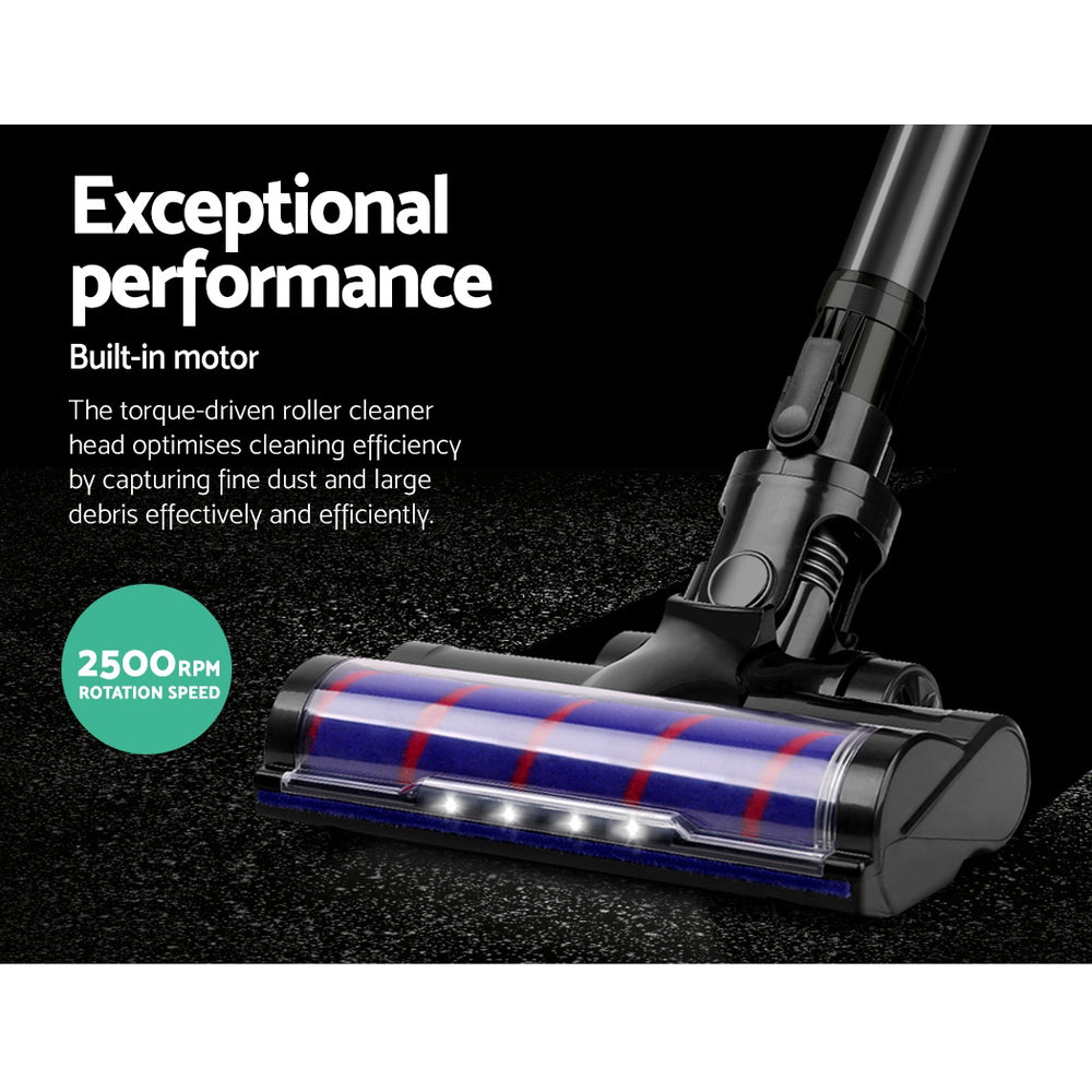 devanti-cordless-handstick-vacuum-cleaner-head-black at www.mallsonline.com.au