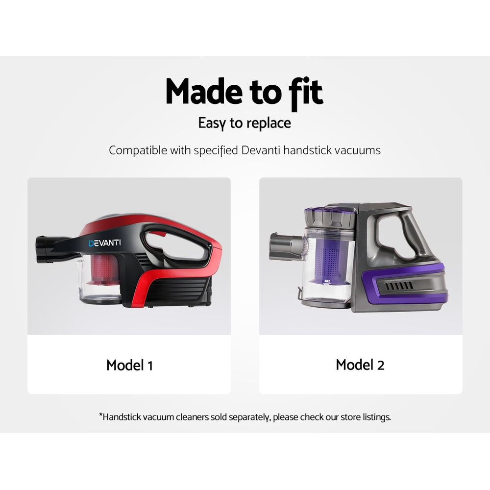 devanti-cordless-handstick-vacuum-cleaner-head-black at www.mallsonline.com.au