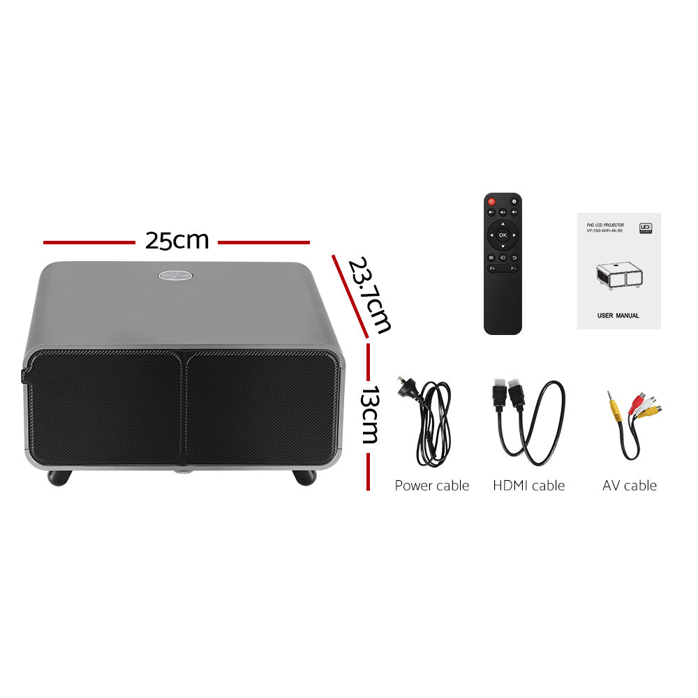 devanti-2-4g-5g-wifi-video-projector-4k-1080p-home-cinema-screen-cast-hdmi at www.mallsonline.com.au