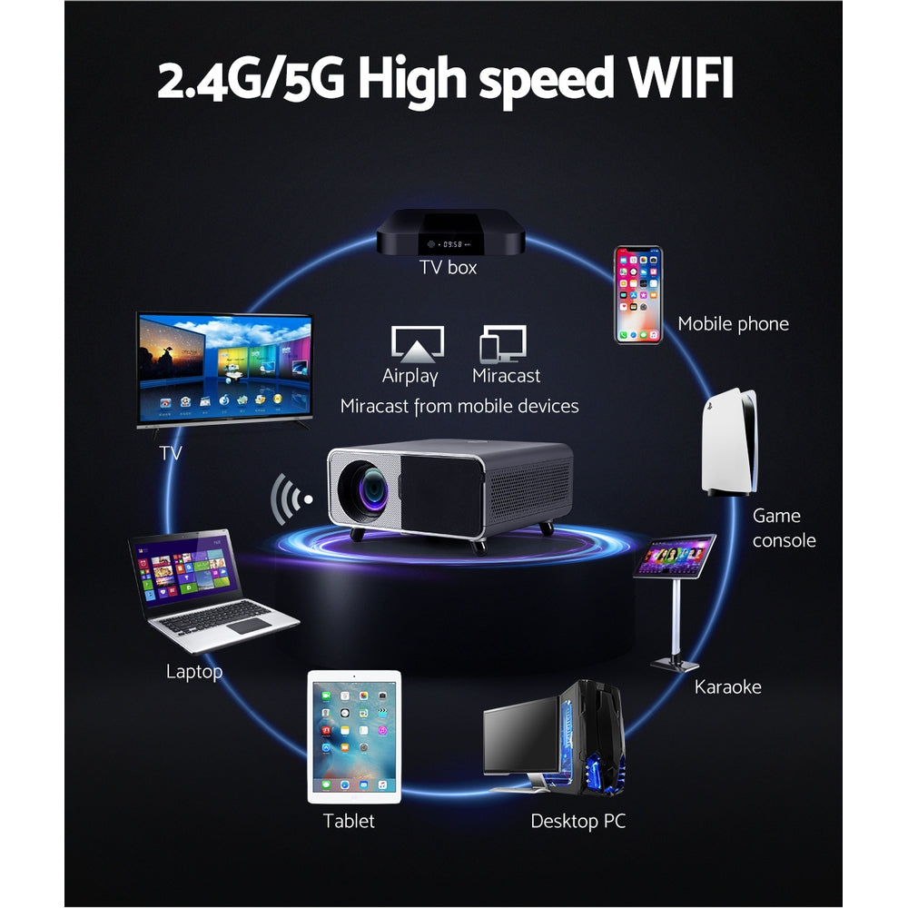 devanti-2-4g-5g-wifi-video-projector-4k-1080p-home-cinema-screen-cast-hdmi at www.mallsonline.com.au