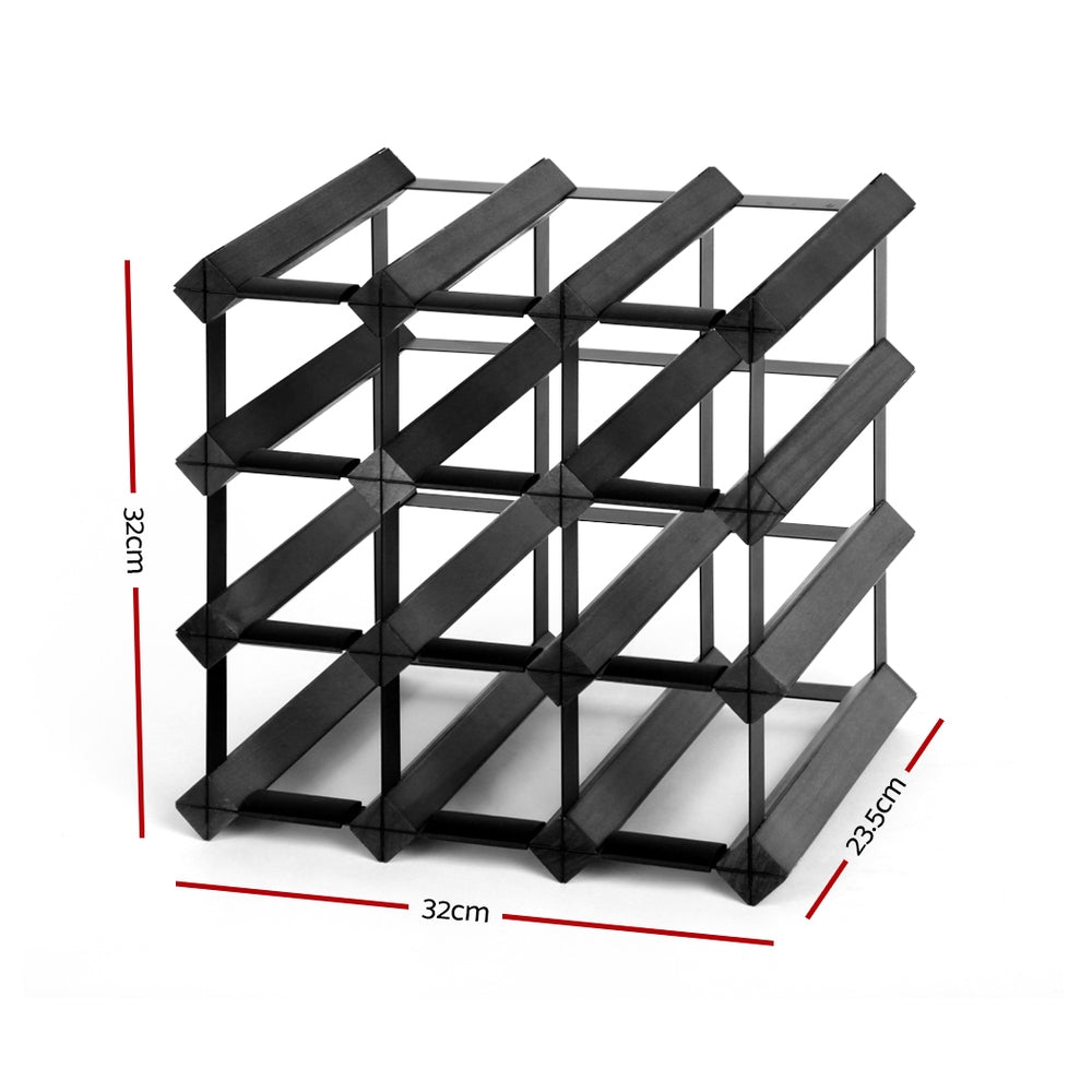 artiss-12-bottle-timber-wine-rack-wooden-storage-wall-racks-holders-cellar-black www.mallsonline.com.au