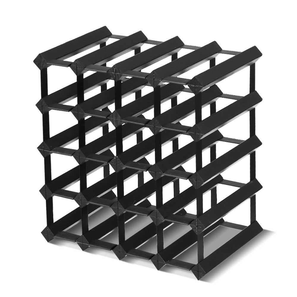 artiss-20-bottle-timber-wine-rack-wooden-storage-wall-racks-holders-cellar-black www.mallsonline.com.au