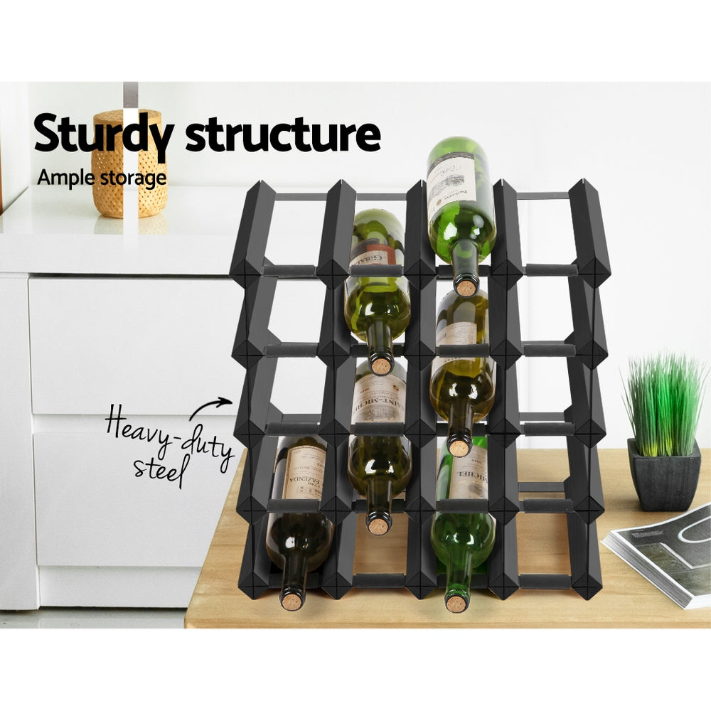 artiss-20-bottle-timber-wine-rack-wooden-storage-wall-racks-holders-cellar-black www.mallsonline.com.au