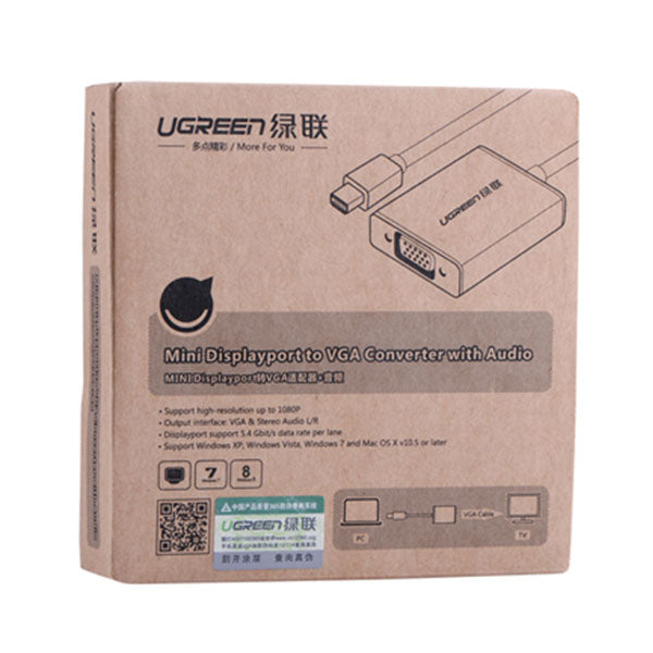 ugreen-mini-display-port-to-vga-audio-converter-cable-10437 at www.mallsonline.com.au
