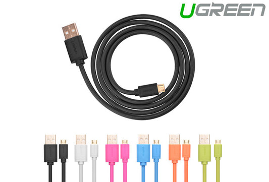 ugreen-micro-usb-male-to-usb-male-cable-gold-plated-white-2m-10850 at www.mallsonline.com.au