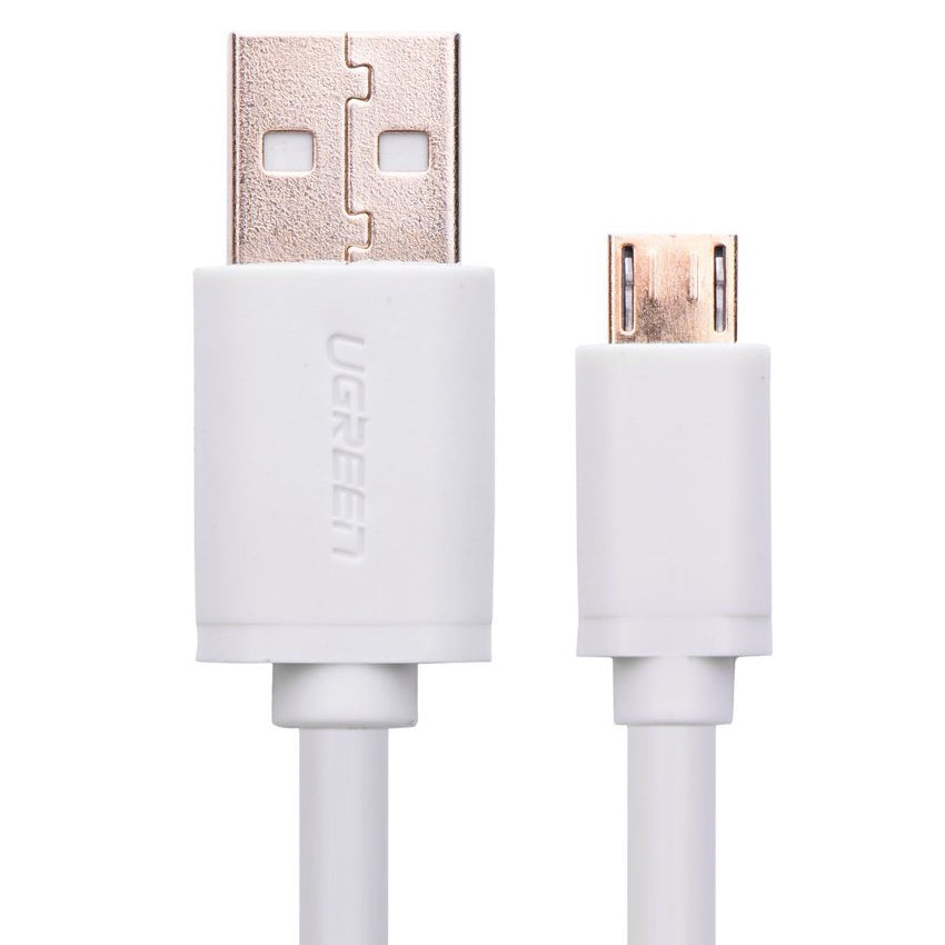 ugreen-micro-usb-male-to-usb-male-cable-gold-plated-white-2m-10850 at www.mallsonline.com.au