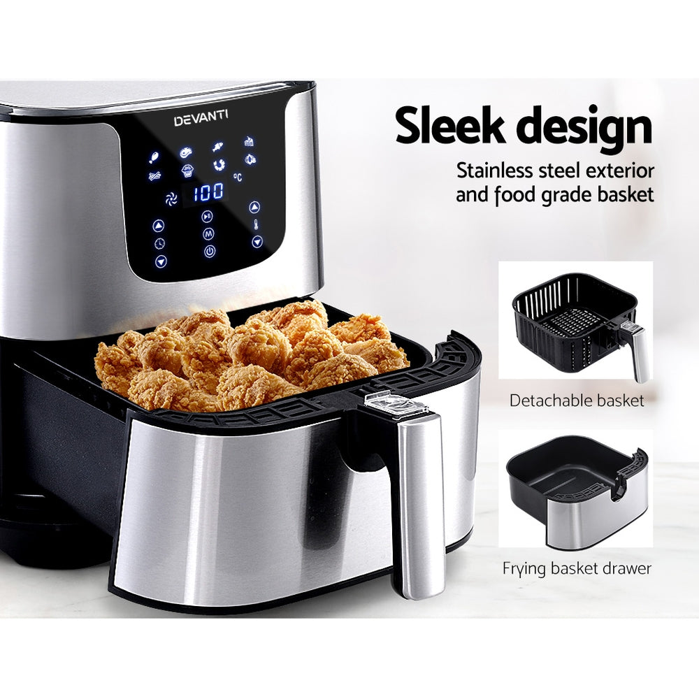 devanti-air-fryer-7l-lcd-fryers-oil-free-oven-airfryer-kitchen-healthy-cooker at www.mallsonline.com.au