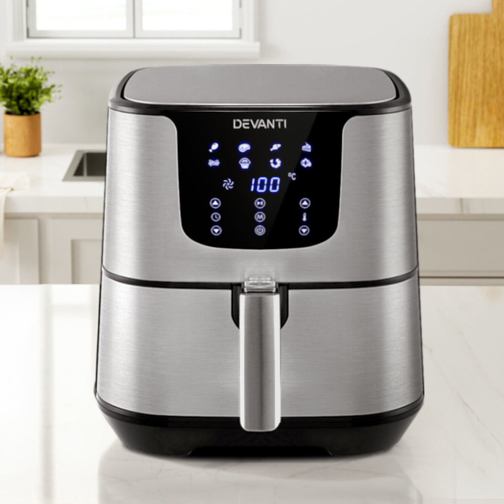 devanti-air-fryer-7l-lcd-fryers-oil-free-oven-airfryer-kitchen-healthy-cooker at www.mallsonline.com.au