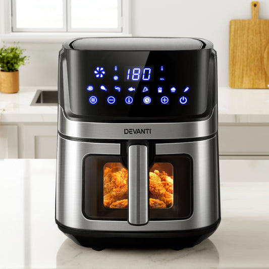 devanti-air-fryer-6-5l-lcd-fryers-oven-airfryer-healthy-cooker-oil-free-kitchen at www.mallsonline.com.au